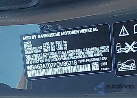 2023 BMW M440I xDrive из США, поврежденный, VIN WBA63AT02PCM86318
